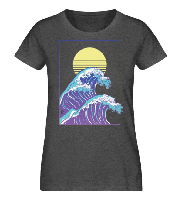 Wave of Life - Damen Organic Melange Shirt-6898