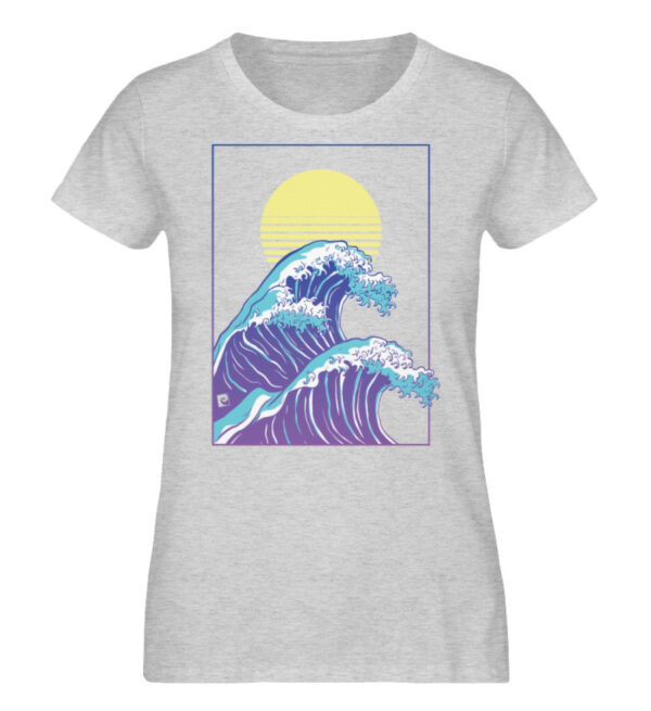 Wave of Life - Damen Organic Melange Shirt-6892