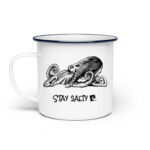 Stay Salty - Octopus Emaille & Bottle - Emaille Tasse-3