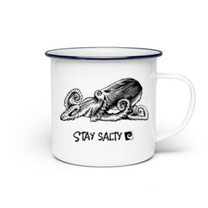 Stay Salty - Octopus Emaille & Bottle - Emaille Tasse-3