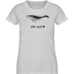 Stay Salty - Whale - Damen Organic Melange Shirt-6892