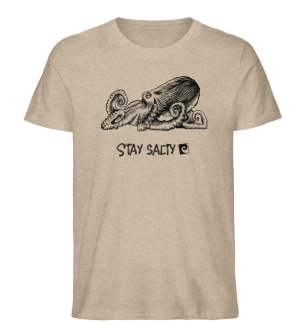 Stay Salty - Octopus - Herren Organic Melange Shirt-6931