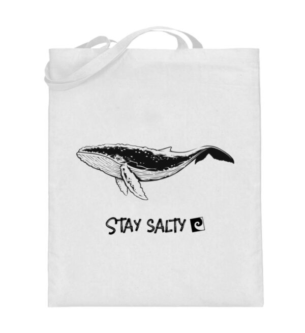 Stay Salty - Whale - Jutebeutel (mit langen Henkeln)-3