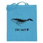 Stay Salty - Whale - Jutebeutel (mit langen Henkeln)-5745