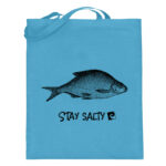 Stay Salty - Fish - Jutebeutel (mit langen Henkeln)-5745