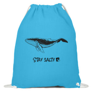 Stay Salty - Whale - Baumwoll Gymsac-6242