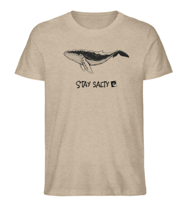 Stay Salty - Whale - Herren Organic Melange Shirt-6931