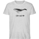 Stay Salty - Whale - Herren Organic Melange Shirt-6892