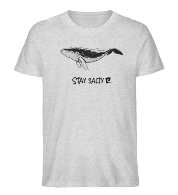 Stay Salty - Whale - Herren Organic Melange Shirt-6892